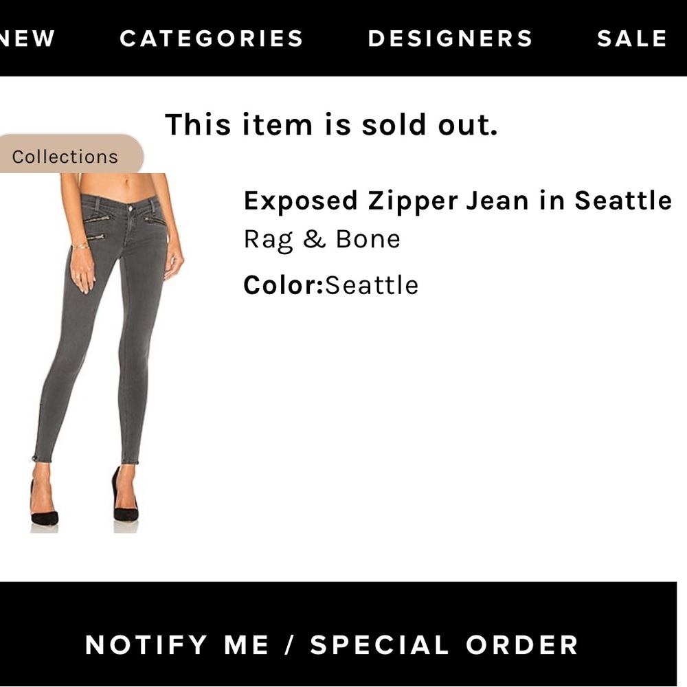 Rag and bone jeans low rise